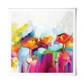 Abstract Flowers Square Art Print Abstract Flowers Square Art Print wall art product pluie_r / Shutterstock