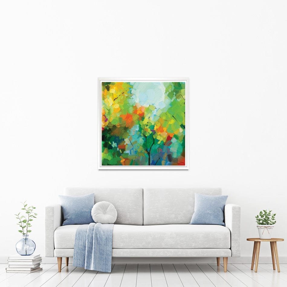 Abstract Forest Square Canvas Print wall art product pluie_r / Shutterstock