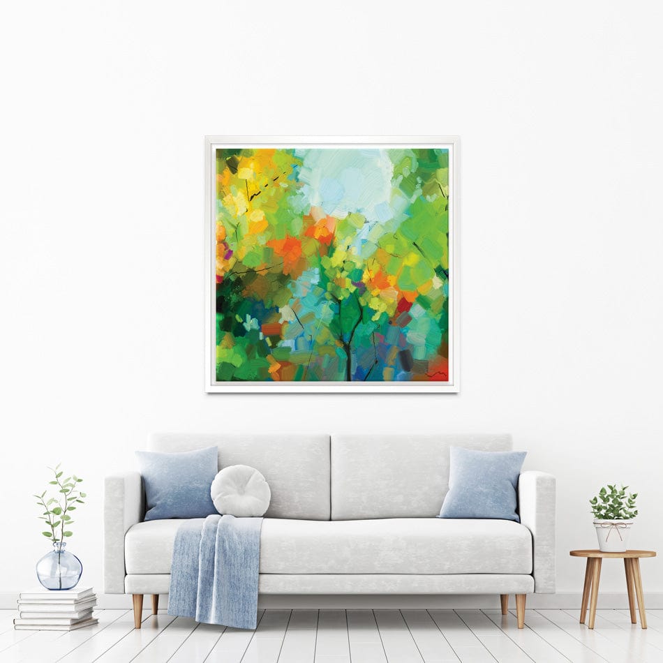 Abstract Forest Square Canvas Print wall art product pluie_r / Shutterstock
