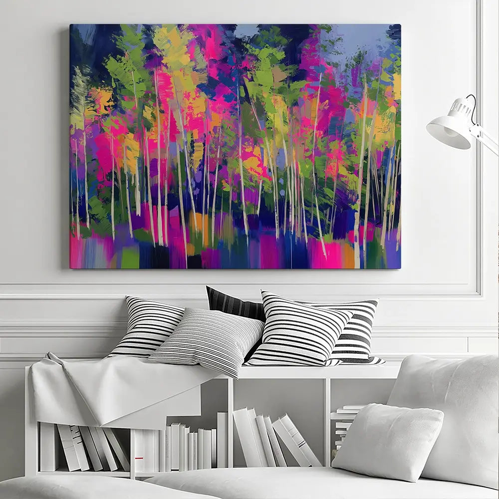 Abstract Funky Forest Canvas Print Abstract Funky Forest Canvas Print wall art product Chromatic Storm Studio