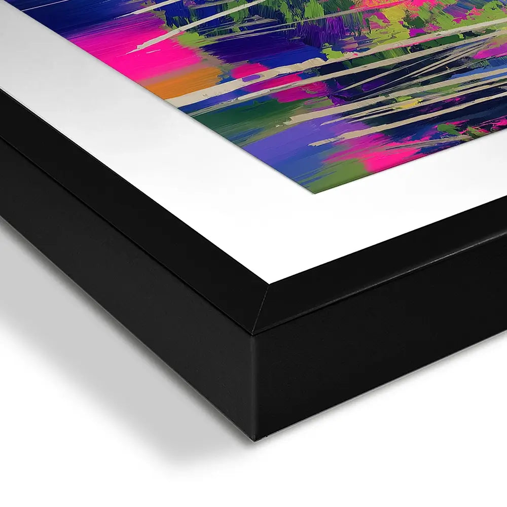 Abstract Funky Forest Framed Art Print Abstract Funky Forest Framed Art Print wall art product Chromatic Storm Studio