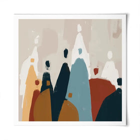 Abstract Group Of People Square Art Print Abstract Group Of People Square Art Print wall art product Cassette Bleue / Shutterstock