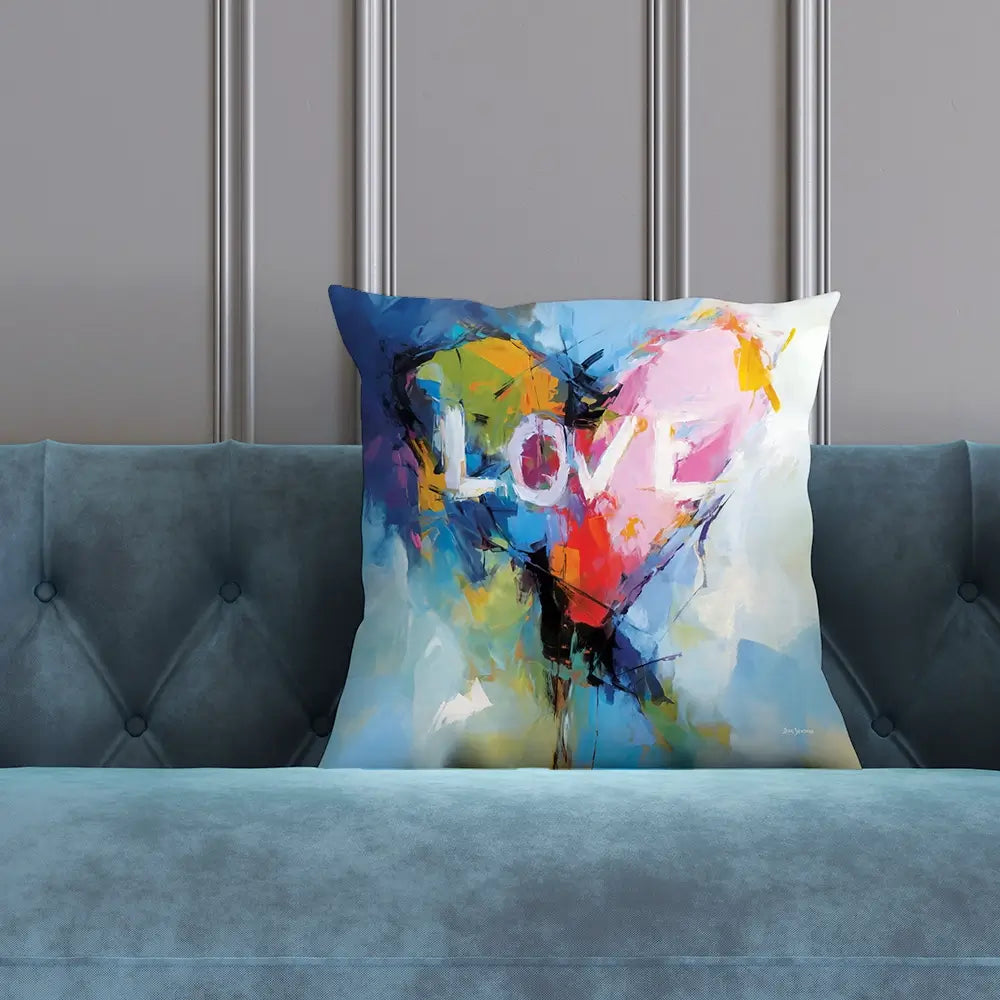 Abstract Heart Symbol Cushion Abstract Heart Symbol Cushion wall art product Leon Devenice