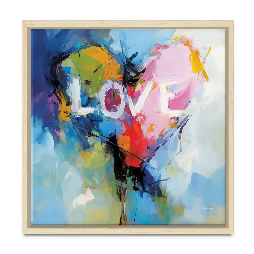 Abstract Heart Symbol Square Canvas Print Abstract Heart Symbol Square Canvas Print wall art product Leon Devenice