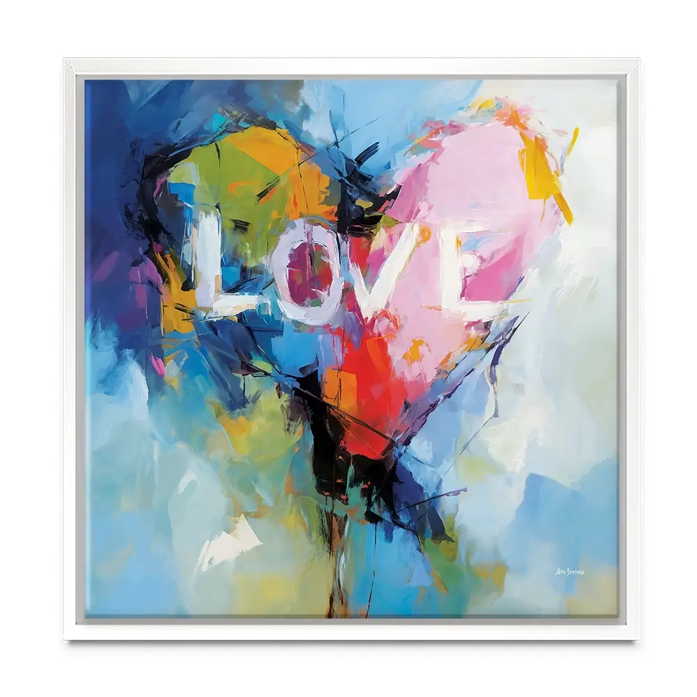 Abstract Heart Symbol Square Canvas Print Abstract Heart Symbol Square Canvas Print wall art product Leon Devenice
