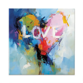 Abstract Heart Symbol Square Canvas Print Abstract Heart Symbol Square Canvas Print wall art product Leon Devenice