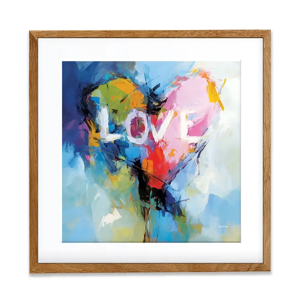 Abstract Heart Symbol Square Framed Art Print Abstract Heart Symbol Square Framed Art Print wall art product Leon Devenice