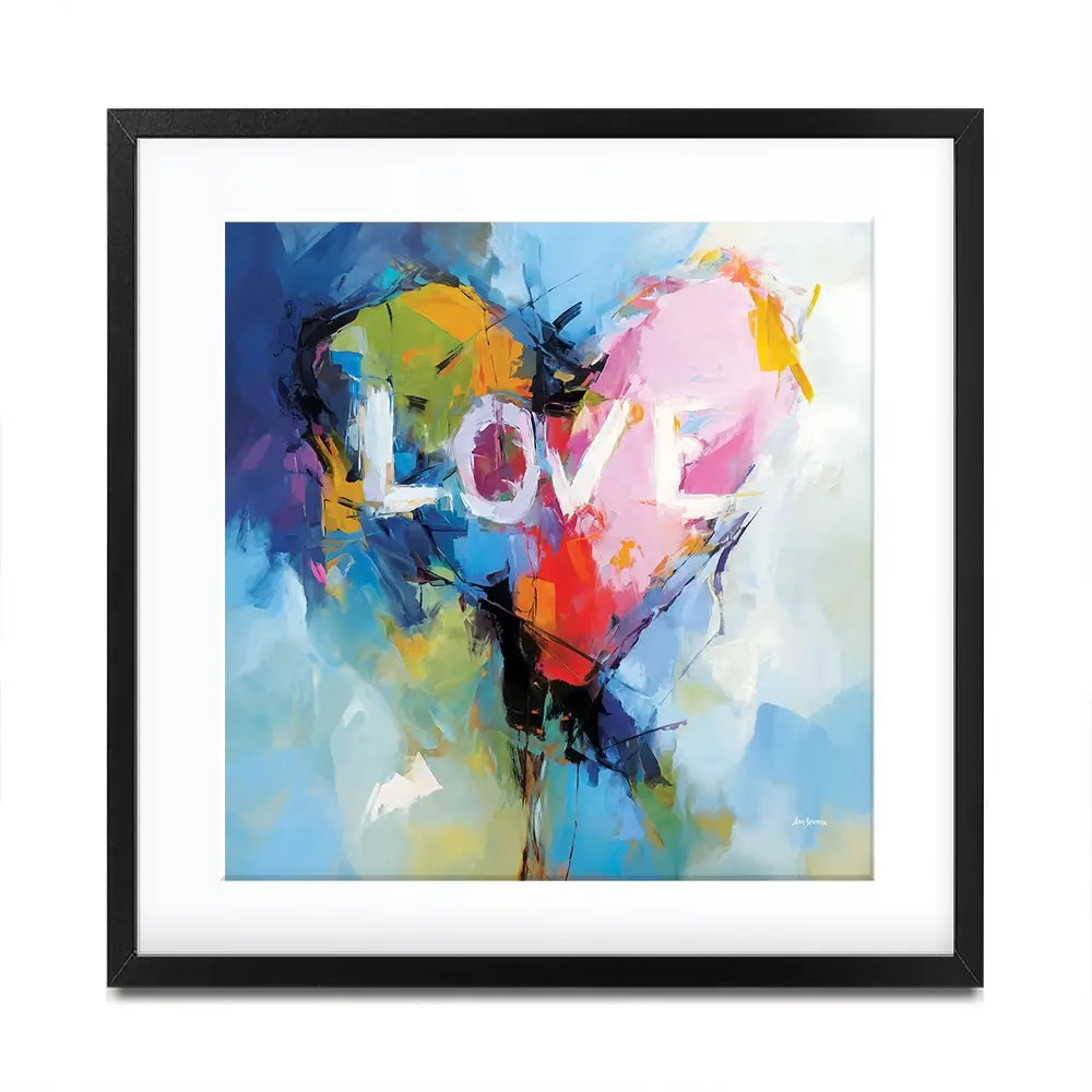 Abstract Heart Symbol Square Framed Art Print Abstract Heart Symbol Square Framed Art Print wall art product Leon Devenice