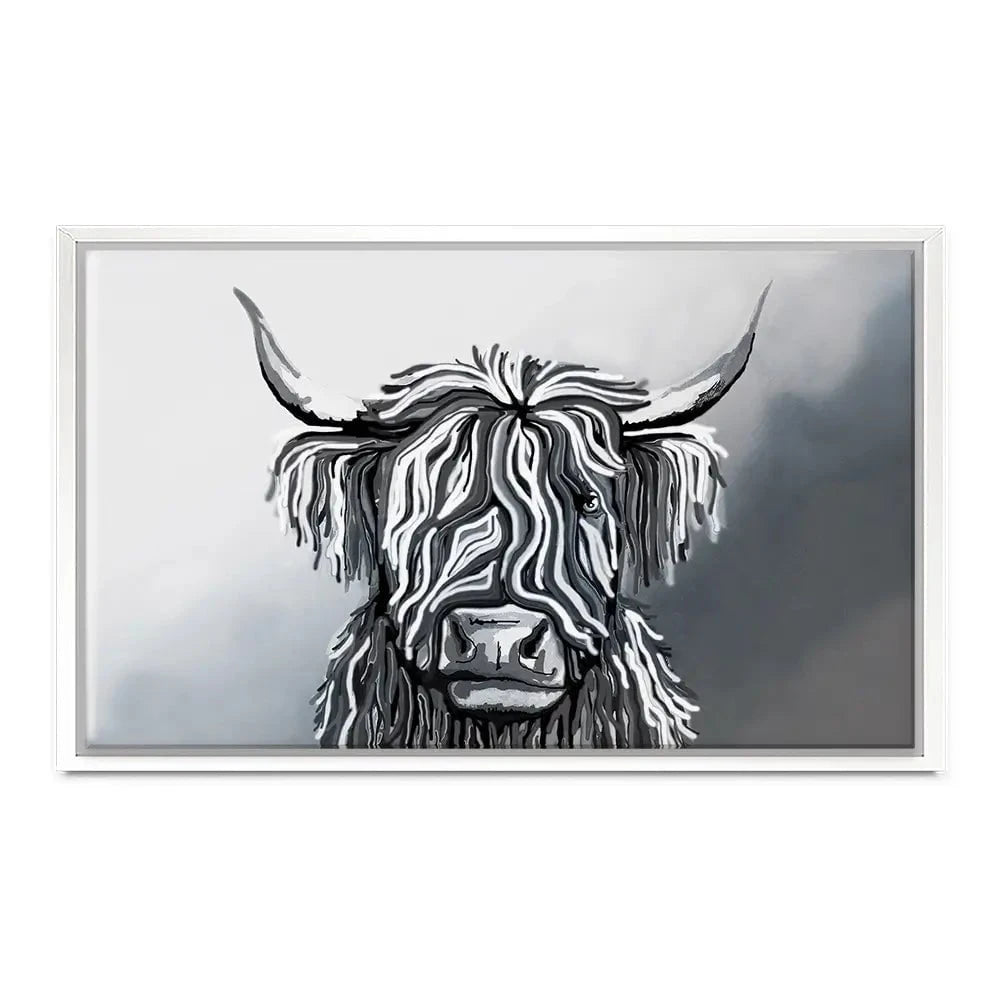 Abstract Highland Cow Canvas Print Abstract Highland Cow Canvas Print | Abstract Highland Cow Canvas Art wall art product Independent