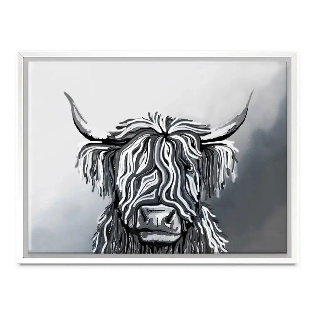 Abstract Highland Cow Canvas Print Abstract Highland Cow Canvas Print | Abstract Highland Cow Canvas Art wall art product Independent
