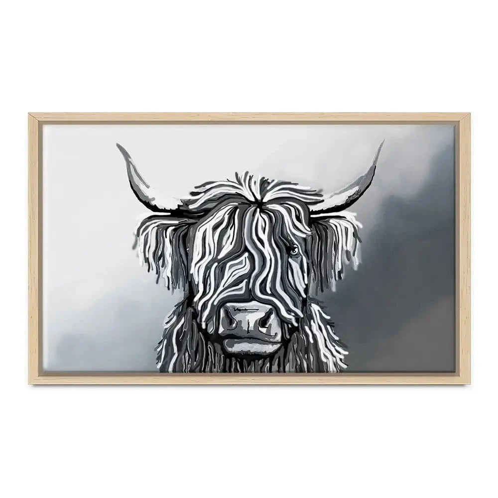 Abstract Highland Cow Canvas Print Abstract Highland Cow Canvas Print | Abstract Highland Cow Canvas Art wall art product Independent
