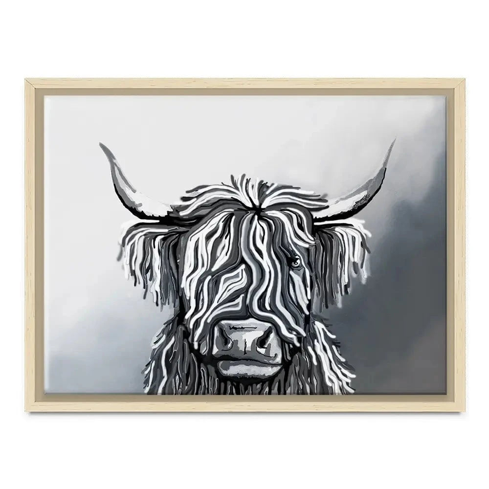 Abstract Highland Cow Canvas Print Abstract Highland Cow Canvas Print | Abstract Highland Cow Canvas Art wall art product Independent