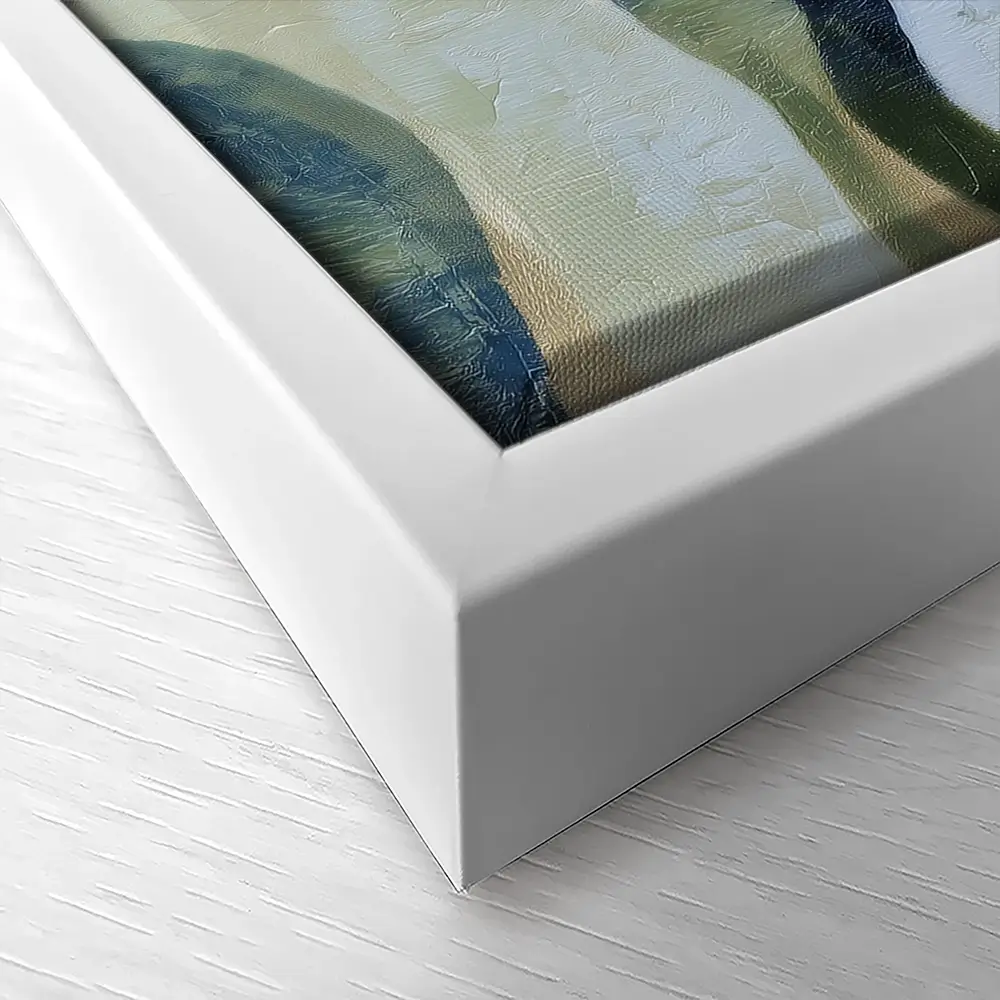 Abstract Hills In Navy And Coral Canvas Print Abstract Hills In Navy And Coral Canvas Print wall art product Chromatic Storm Studio