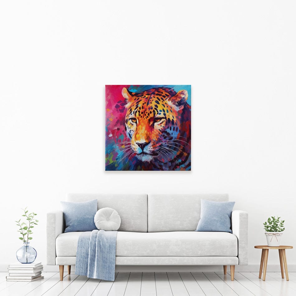 Abstract Jaguar Square Canvas Print wall art product BinGoTinGo / Shutterstock