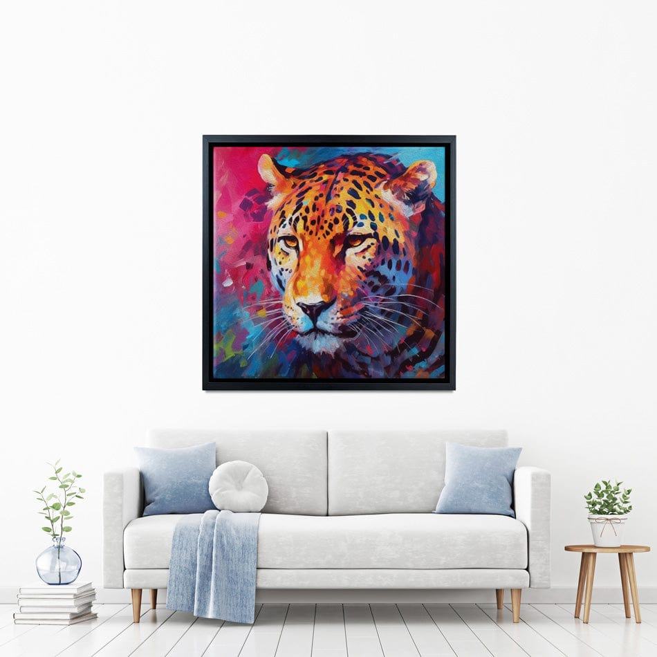 Abstract Jaguar Square Canvas Print wall art product BinGoTinGo / Shutterstock