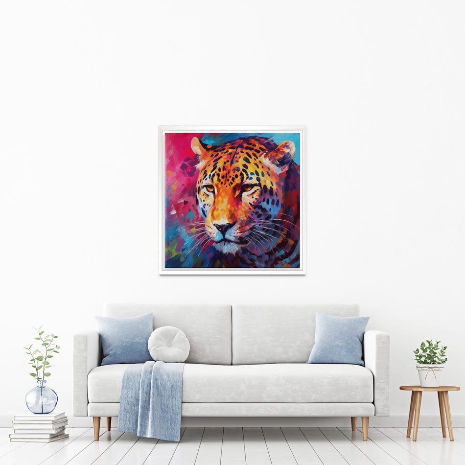 Abstract Jaguar Square Canvas Print wall art product BinGoTinGo / Shutterstock