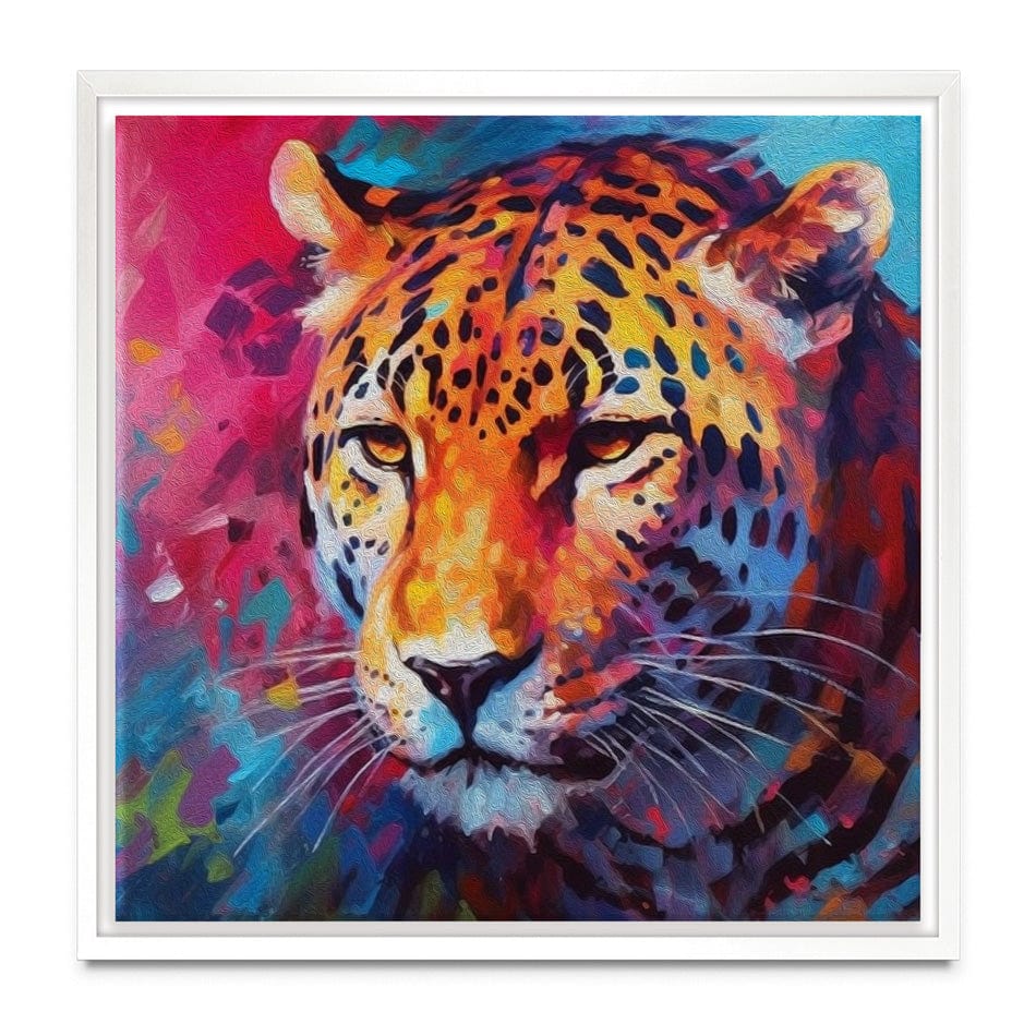 Abstract Jaguar Square Canvas Print wall art product BinGoTinGo / Shutterstock