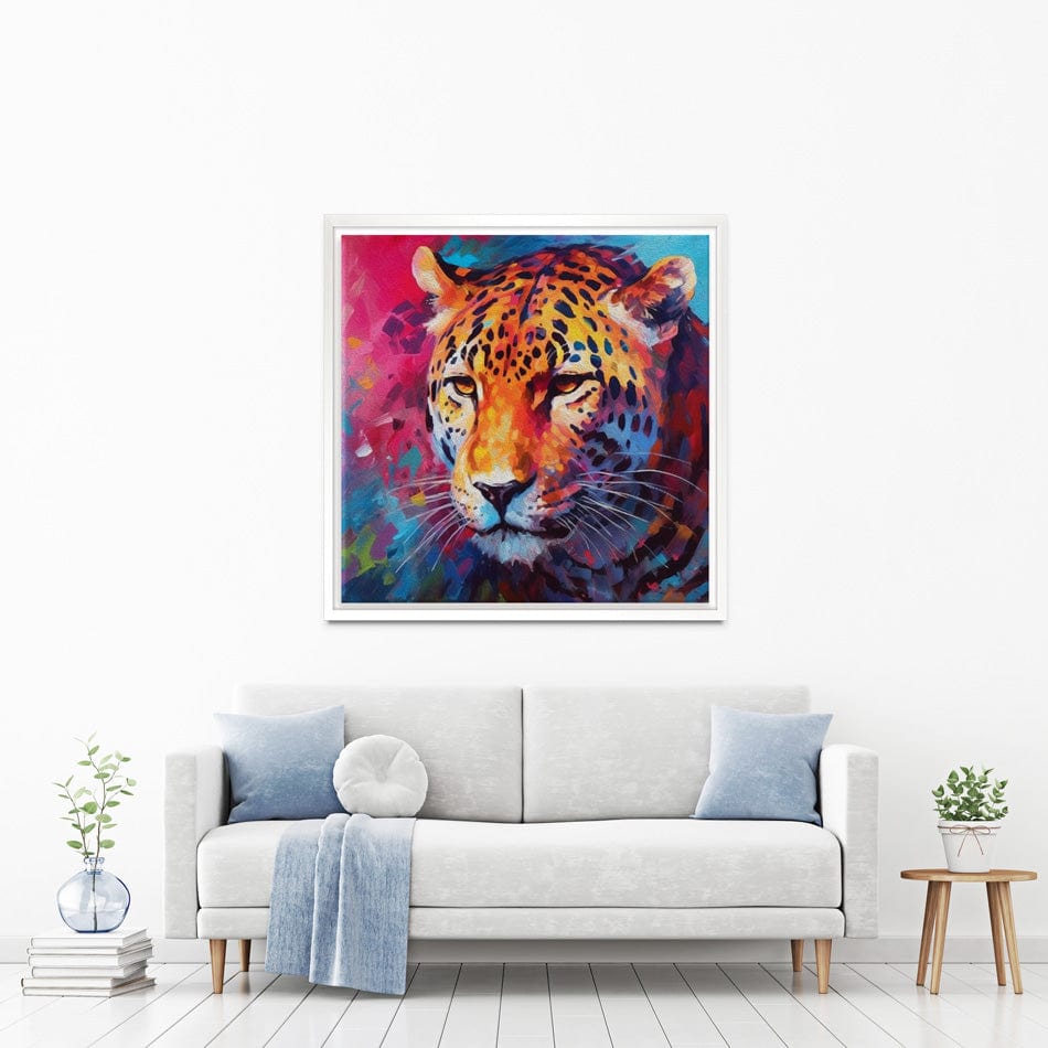 Abstract Jaguar Square Canvas Print wall art product BinGoTinGo / Shutterstock