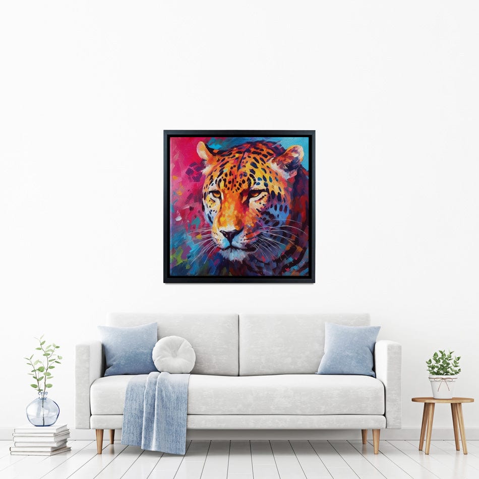 Abstract Jaguar Square Canvas Print wall art product BinGoTinGo / Shutterstock