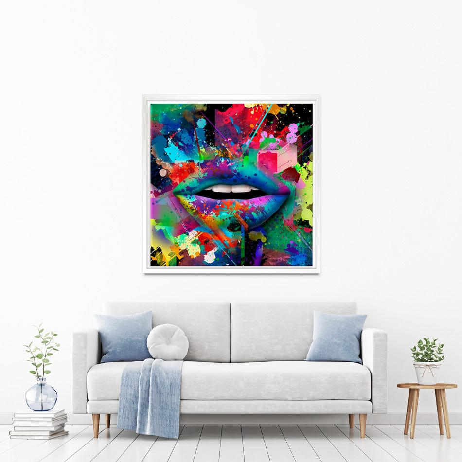 Abstract Lips Canvas Print wall art product ARTEMENKO VALENTYN / Shutterstock