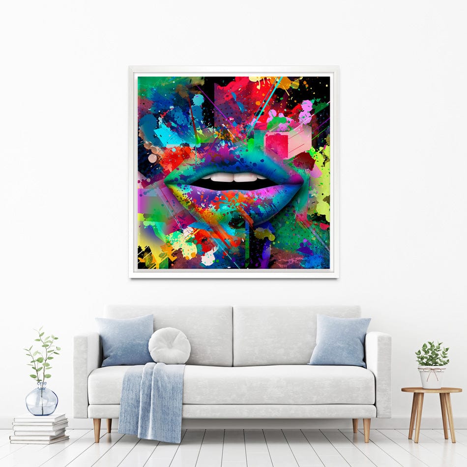 Abstract Lips Canvas Print wall art product ARTEMENKO VALENTYN / Shutterstock