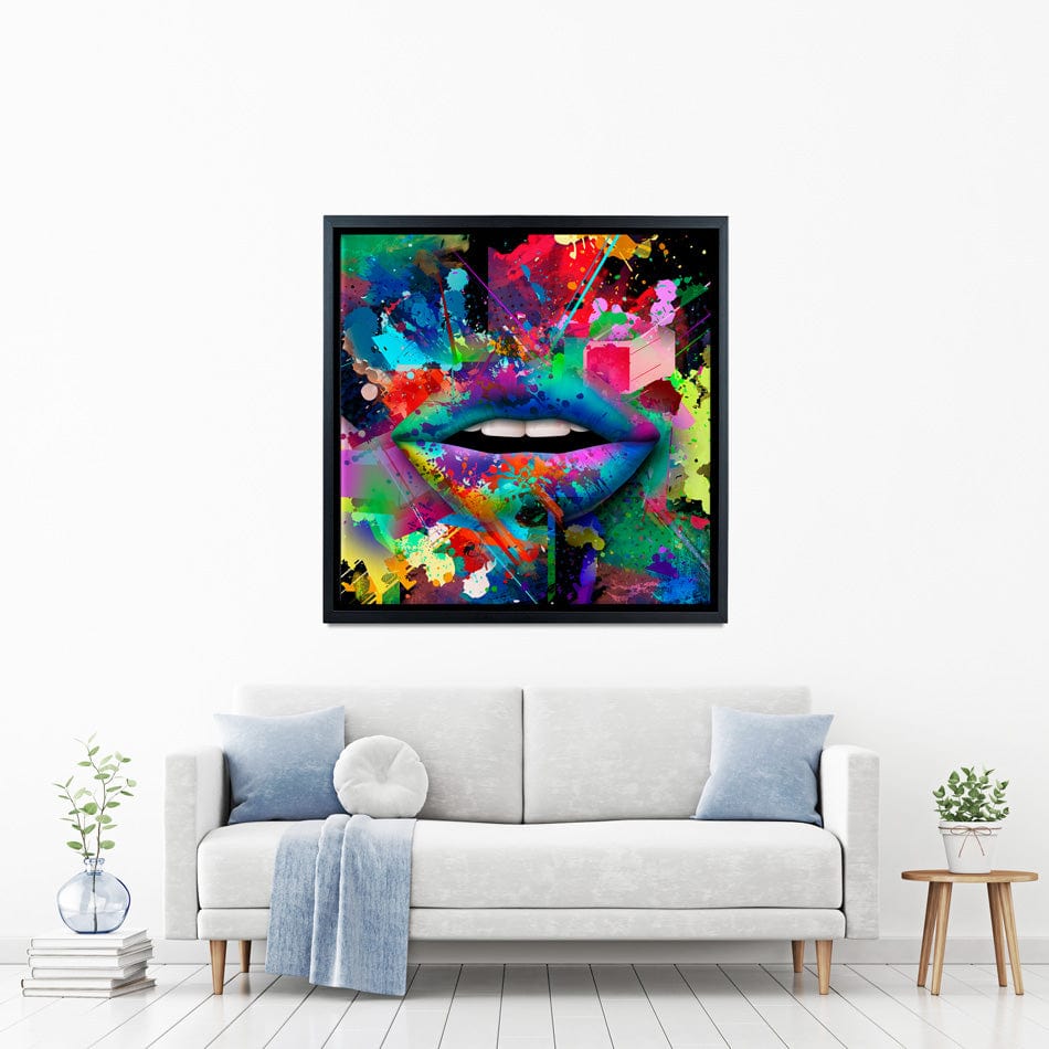 Abstract Lips Canvas Print wall art product ARTEMENKO VALENTYN / Shutterstock