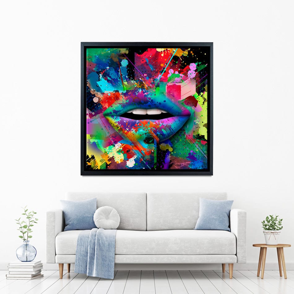 Abstract Lips Canvas Print wall art product ARTEMENKO VALENTYN / Shutterstock