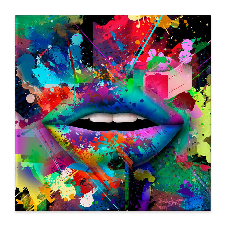 Abstract Lips Canvas Print wall art product ARTEMENKO VALENTYN / Shutterstock