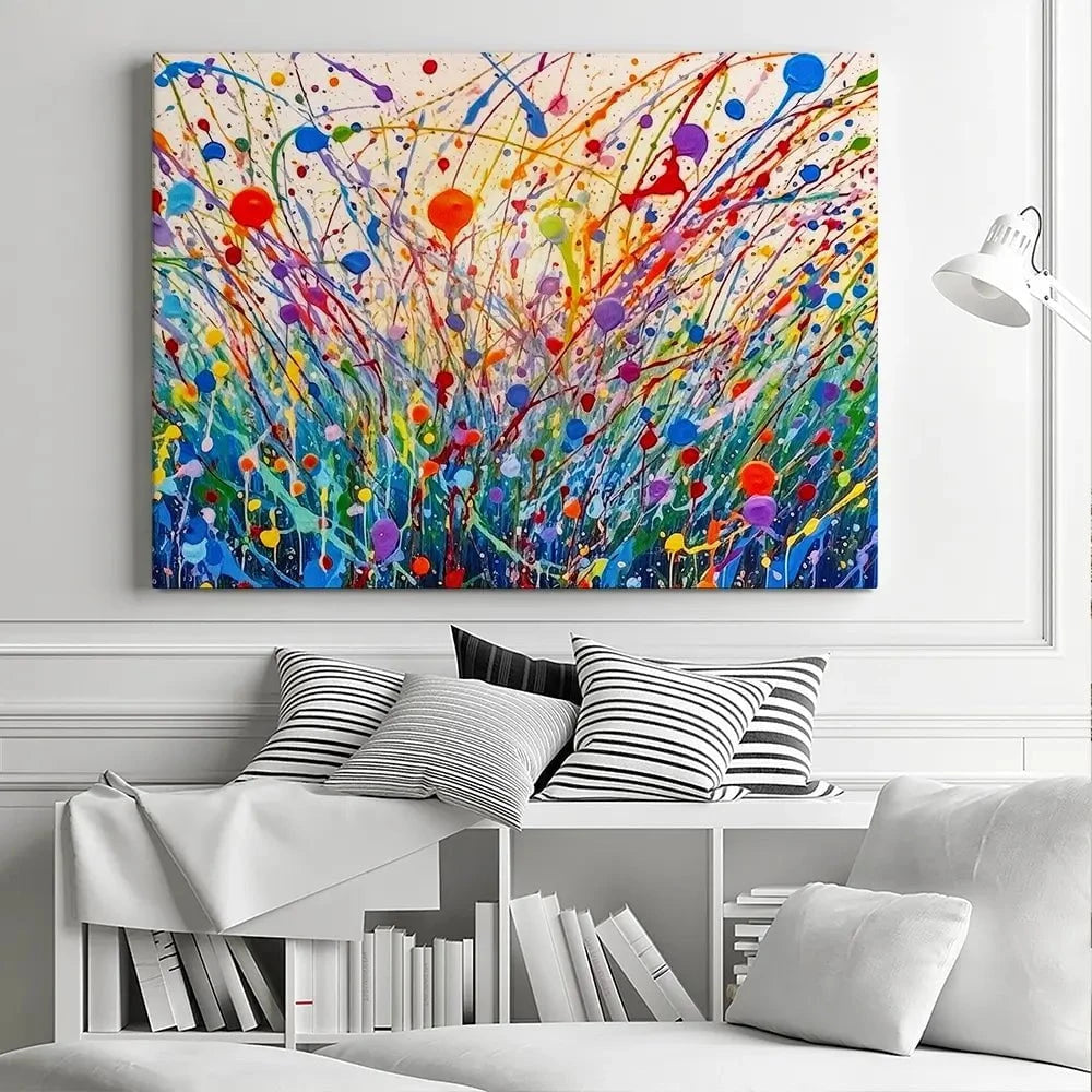 Abstract Meadow Flowers Canvas Print Abstract Meadow Flowers Canvas Print wall art product Lena Owens - Independent