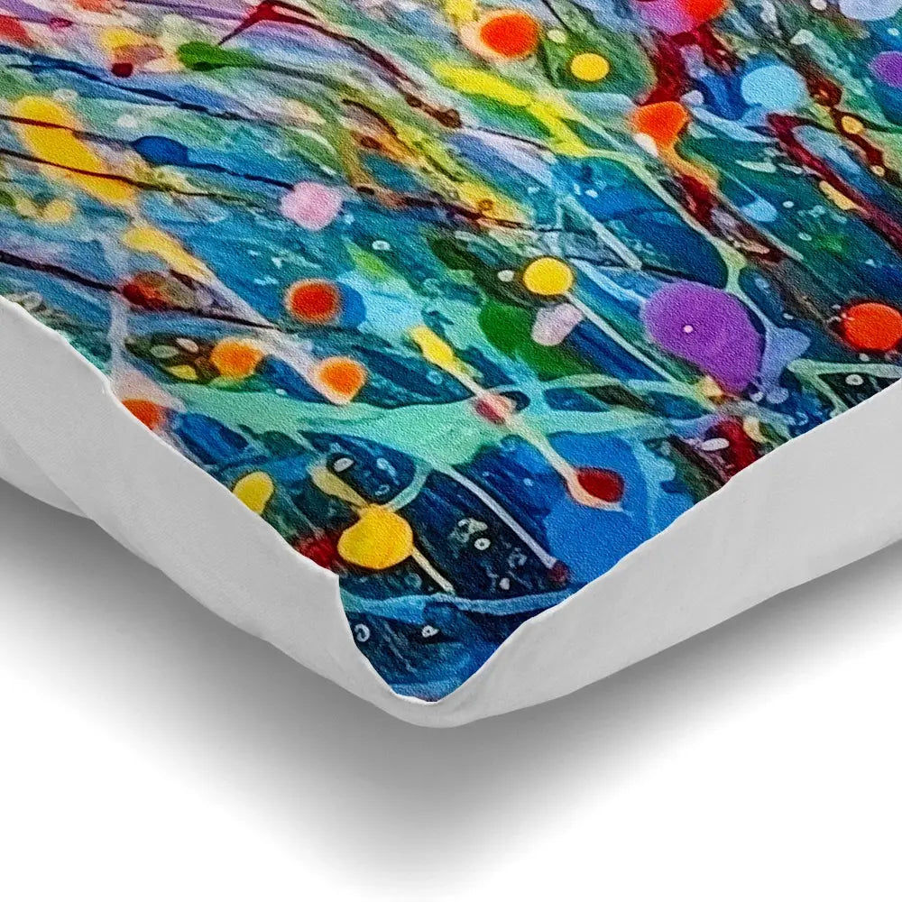 Abstract Meadow Flowers Cushion Abstract Meadow Flowers Cushion wall art product Lena Owens - Independent