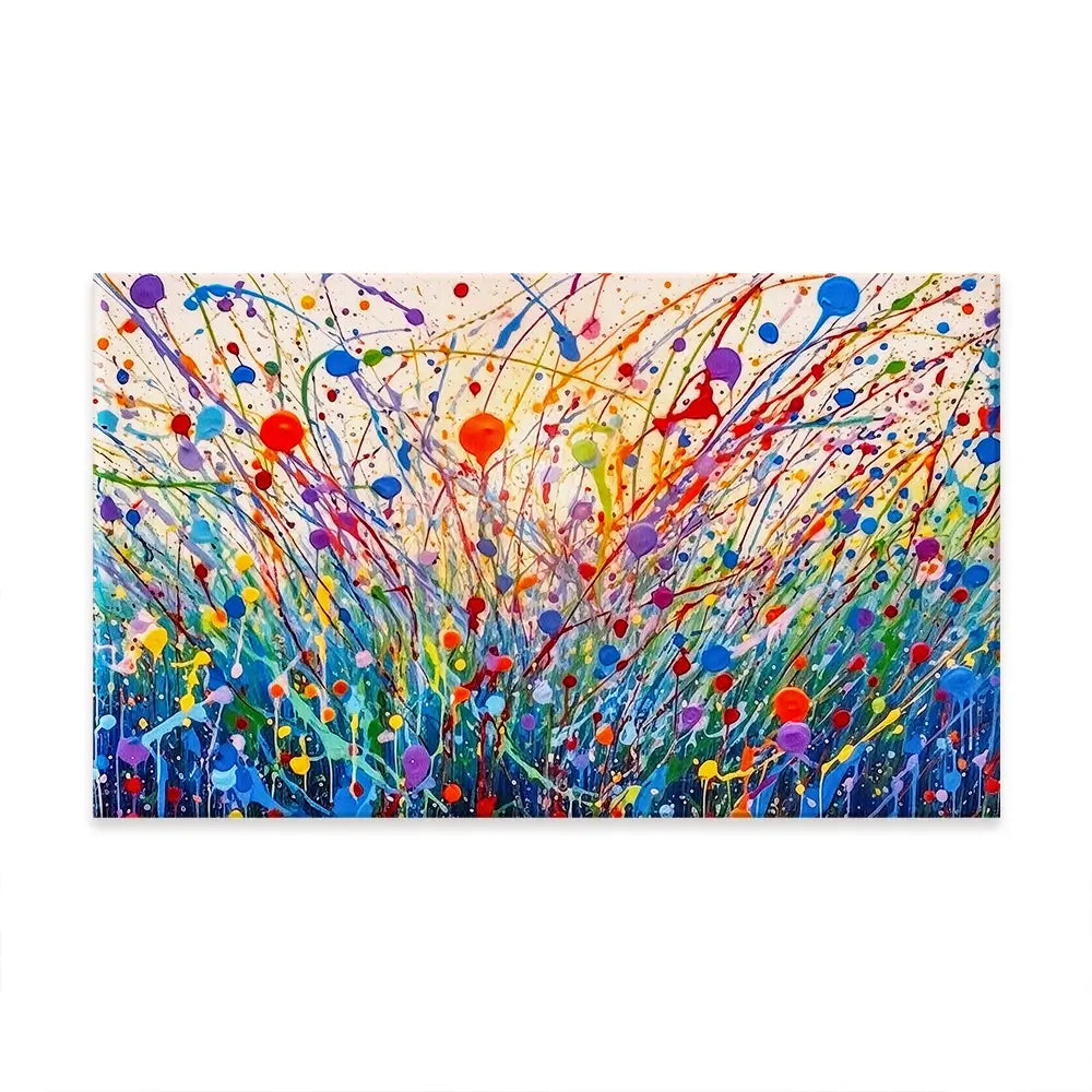 Abstract Meadow Flowers Oversized Canvas Print Abstract Meadow Flowers Oversized Canvas Print wall art product Art Print Shop