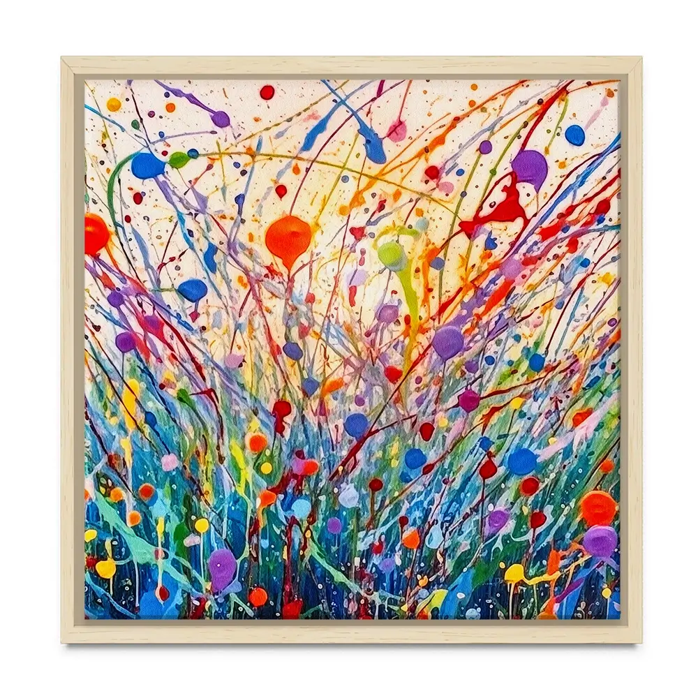 Abstract Meadow Flowers Square Canvas Print Abstract Meadow Flowers Square Canvas Print wall art product Lena Owens - Independent