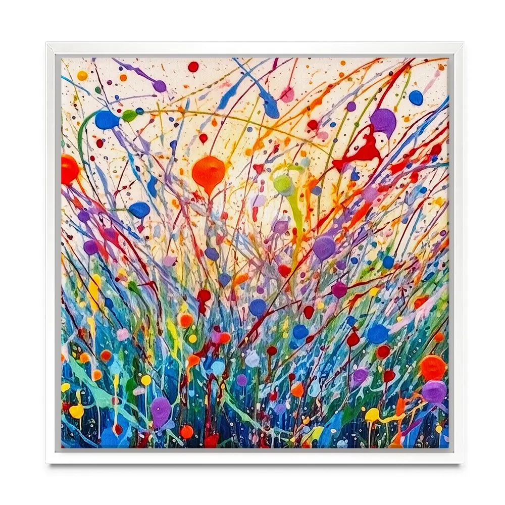Abstract Meadow Flowers Square Canvas Print Abstract Meadow Flowers Square Canvas Print wall art product Lena Owens - Independent