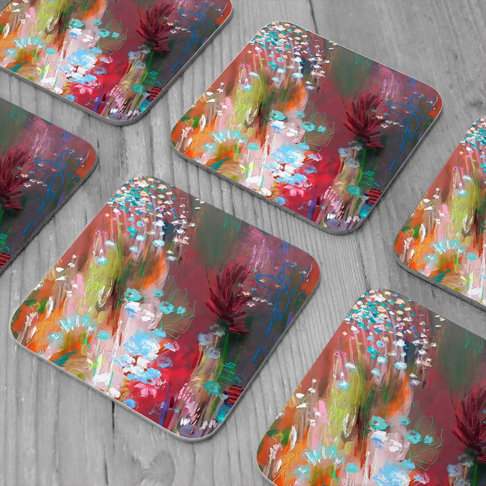 Abstract Nature Coaster Set Abstract Nature Coaster Set wall art product Studio Paint-Ing