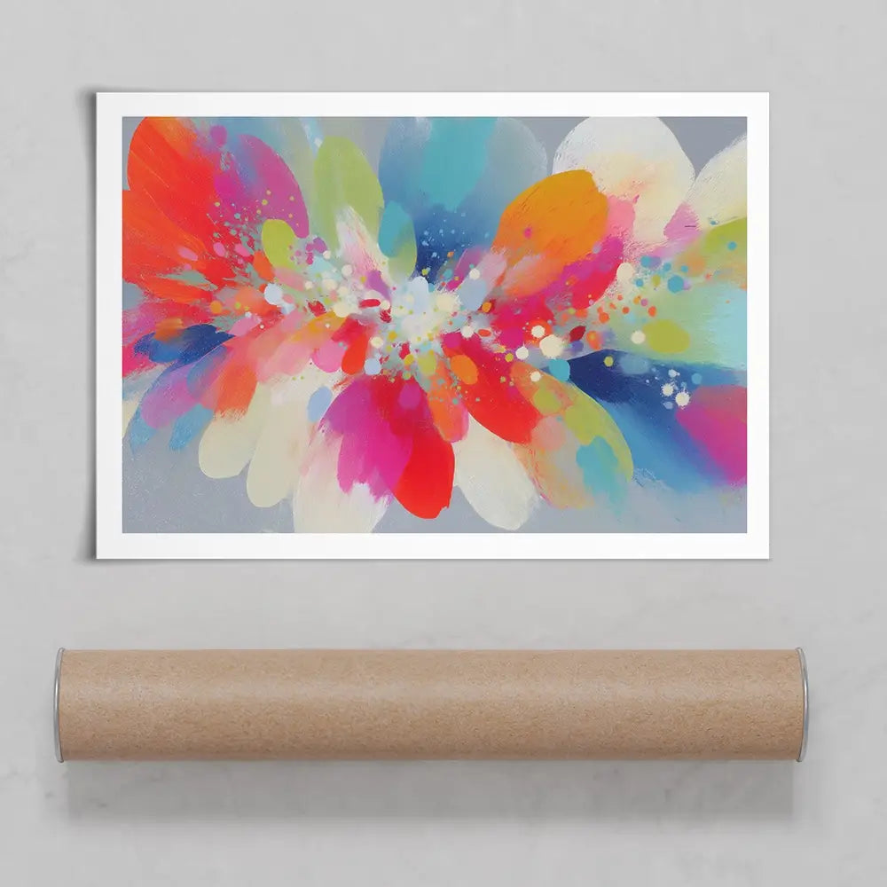 Abstract Parrot Explosion Art Print Abstract Parrot Explosion Art Print wall art product Chromatic Storm Studio