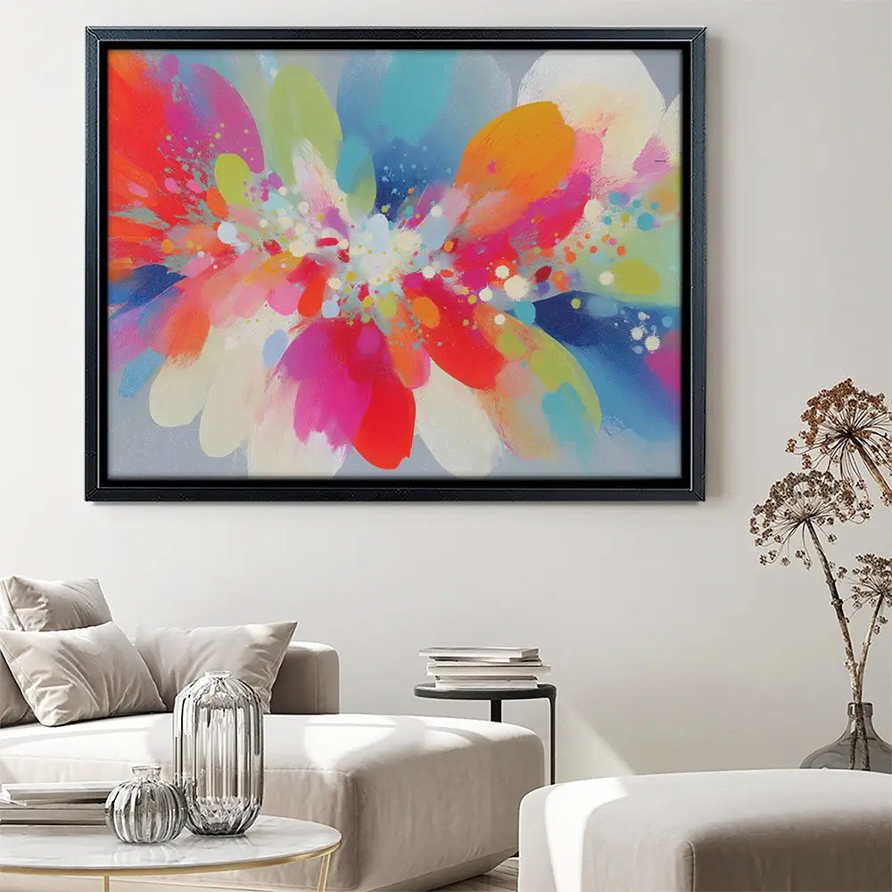 Abstract Parrot Explosion Canvas Print Abstract Parrot Explosion Canvas Print wall art product Chromatic Storm Studio