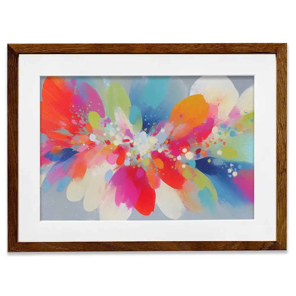 Abstract Parrot Explosion Framed Art Print Abstract Parrot Explosion Framed Art Print wall art product Chromatic Storm Studio