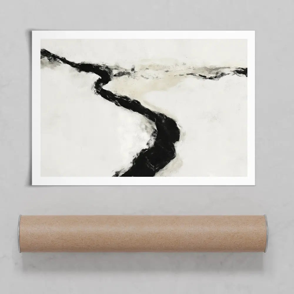 Abstract River Curve Landscape Art Print Abstract River Curve Landscape Art Print wall art product Chromatic Storm Studio