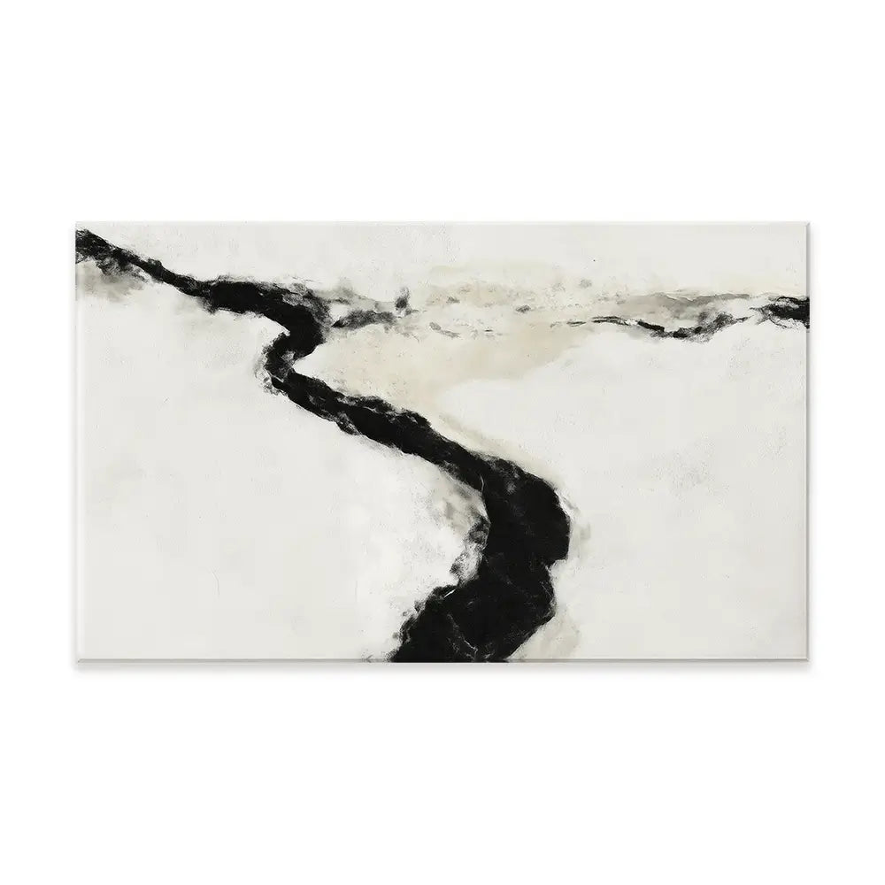 Abstract River Curve Landscape Canvas Print Abstract River Curve Landscape Canvas Print wall art product Chromatic Storm Studio