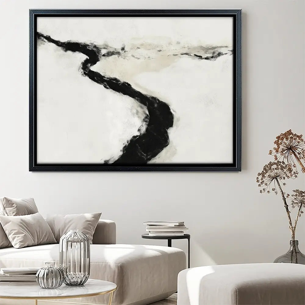 Abstract River Curve Landscape Canvas Print Abstract River Curve Landscape Canvas Print wall art product Chromatic Storm Studio