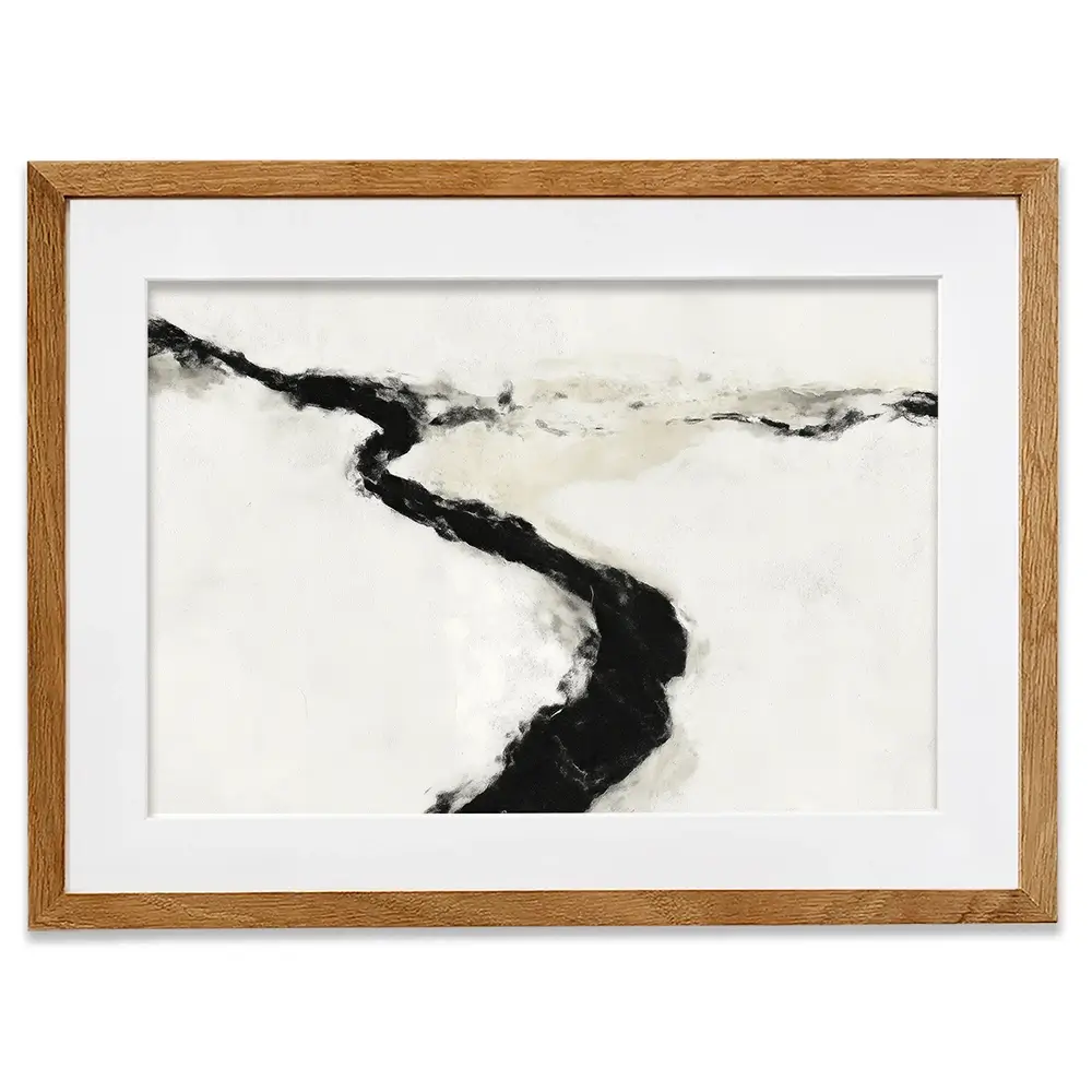 Abstract River Curve Landscape Framed Art Print Abstract River Curve Landscape Framed Art Print wall art product Chromatic Storm Studio