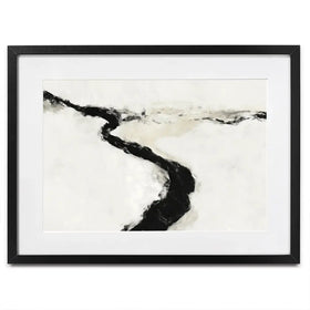 Abstract River Curve Landscape Framed Art Print Abstract River Curve Landscape Framed Art Print wall art product Chromatic Storm Studio