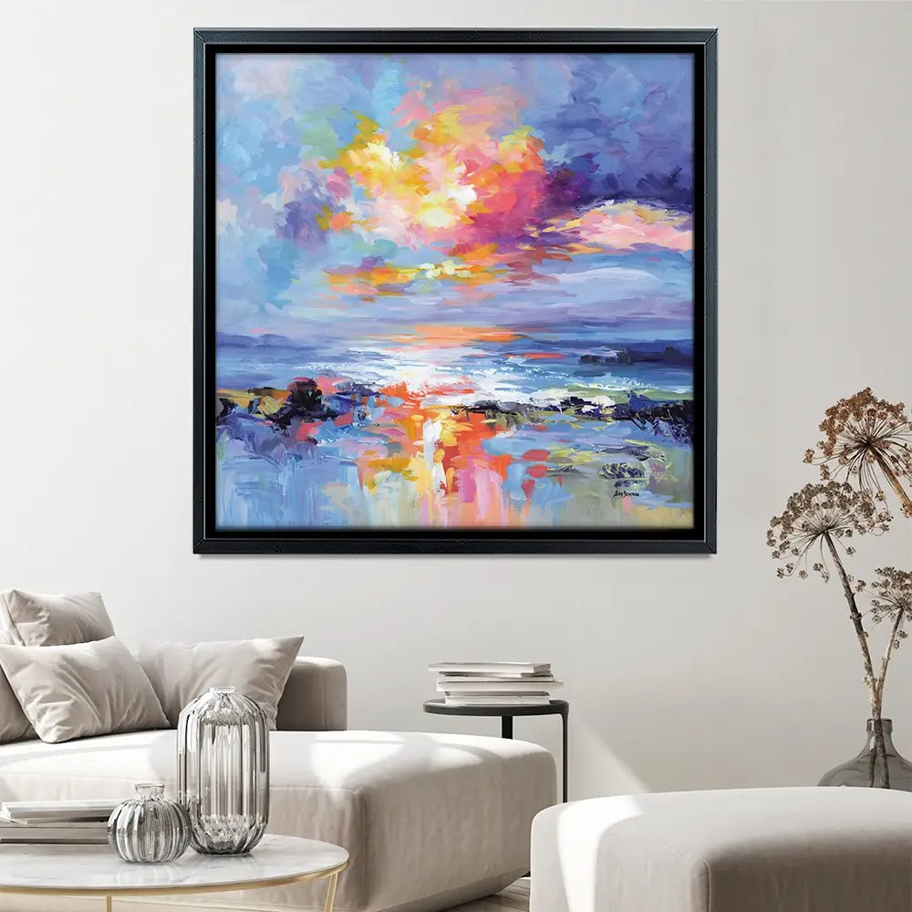 Abstract Seascape Impressions Square Canvas Print Abstract Seascape Impressions Square Canvas Print wall art product Art Print Shop