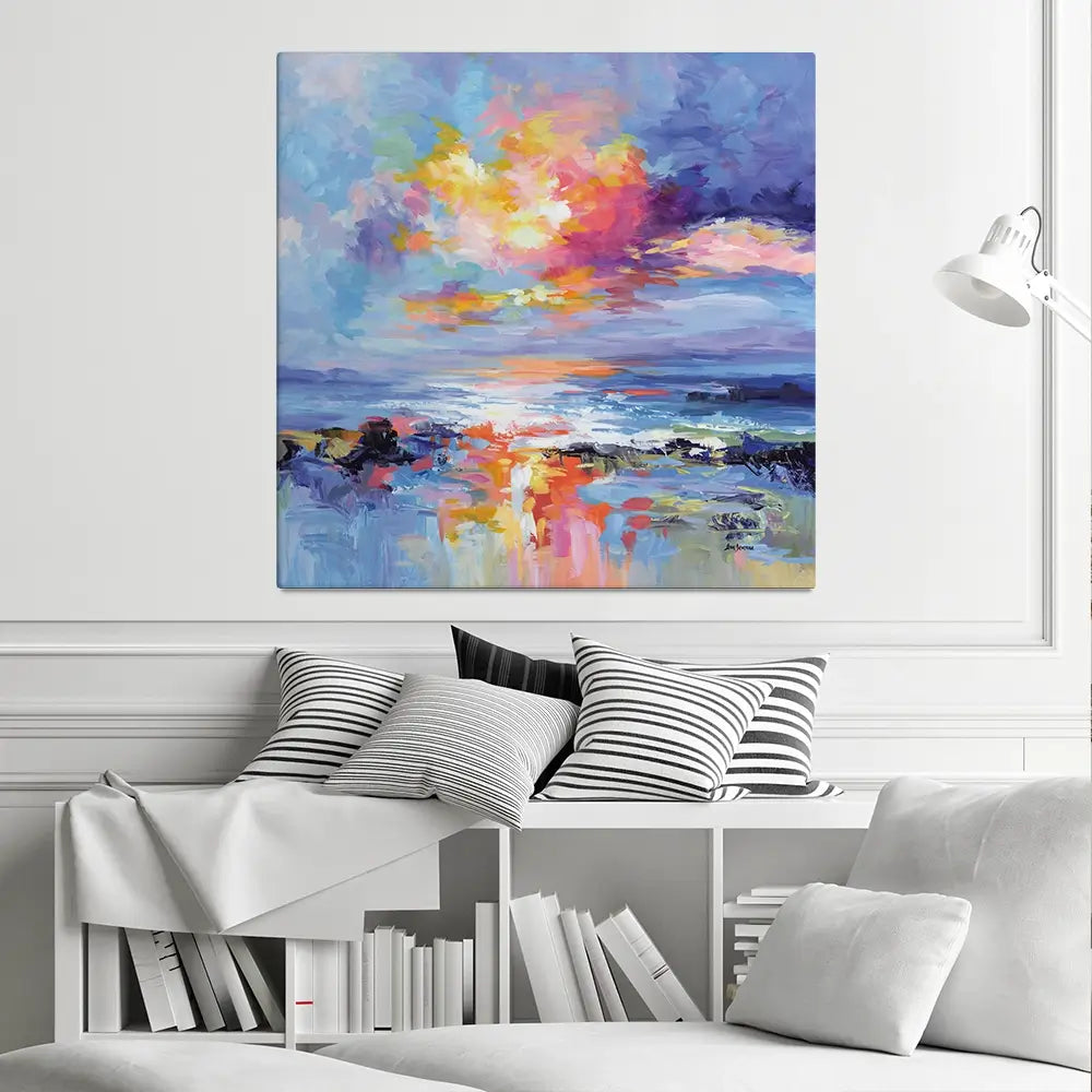 Abstract Seascape Impressions Square Canvas Print Abstract Seascape Impressions Square Canvas Print wall art product Art Print Shop