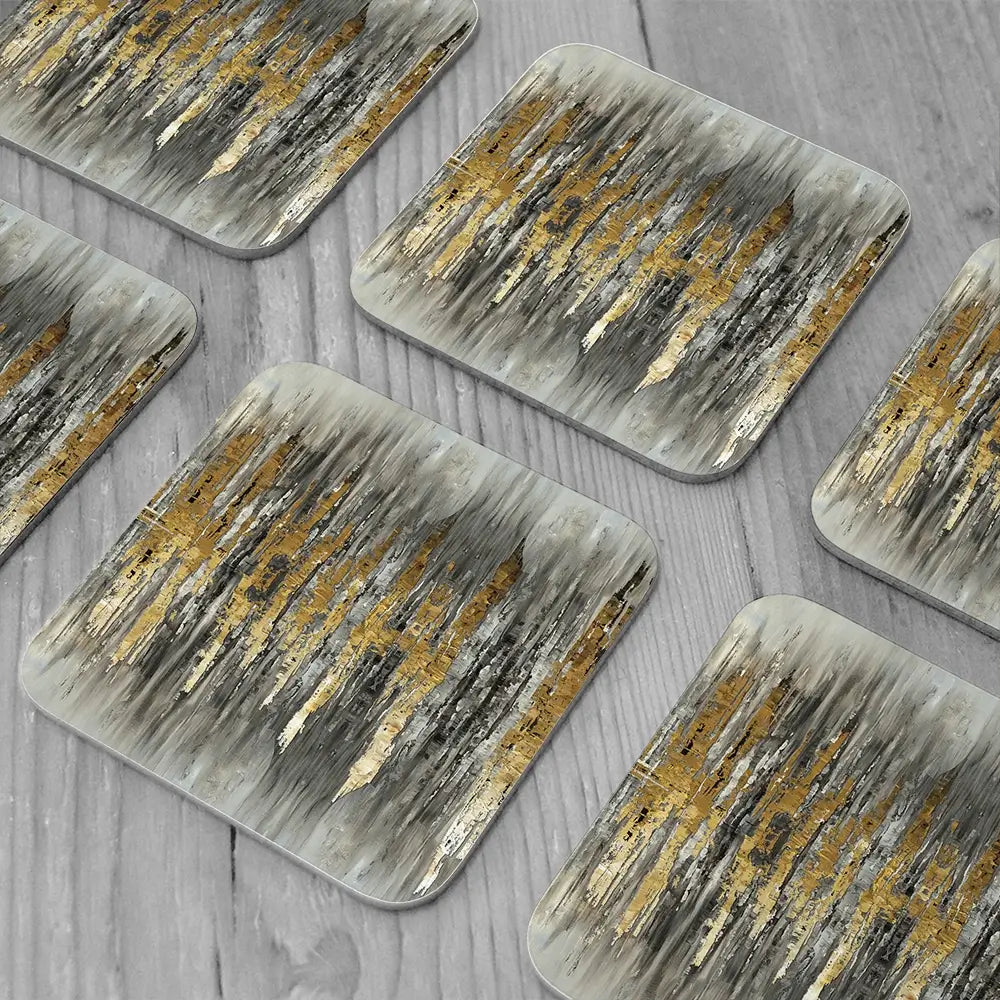 Abstract Sound Wave Coaster Set Abstract Sound Wave Coaster Set wall art product Muzi pear studio / Shutterstock