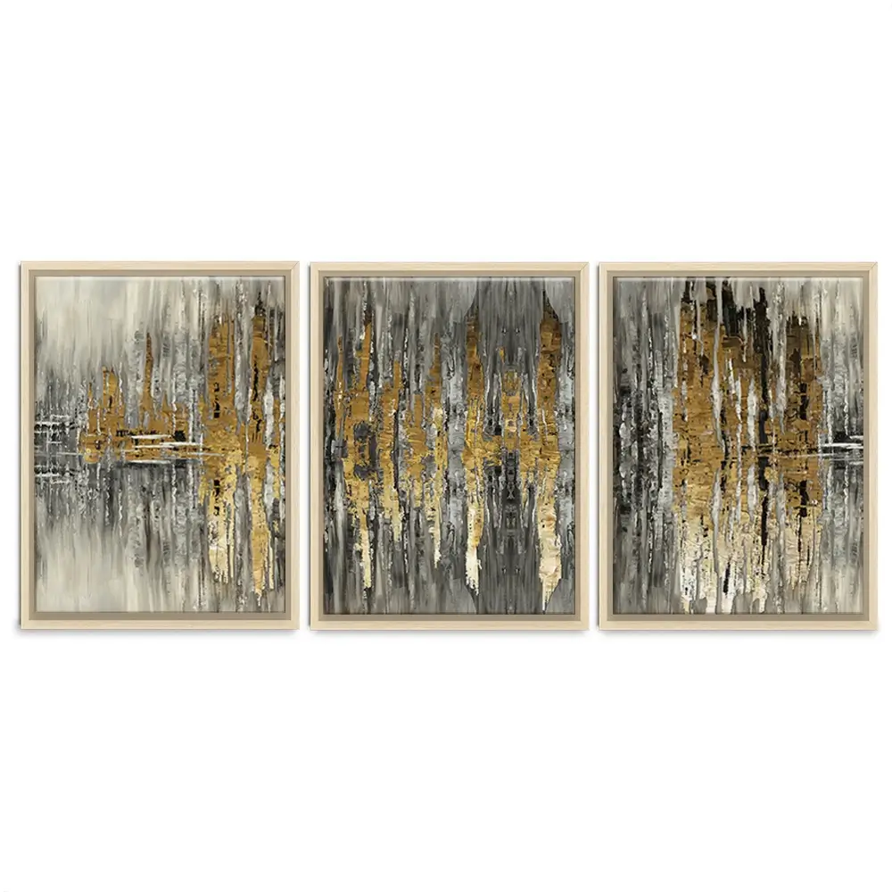 Abstract Sound Wave Trio Canvas Print Abstract Sound Wave Trio Canvas Print wall art product Muzi pear studio / Shutterstock