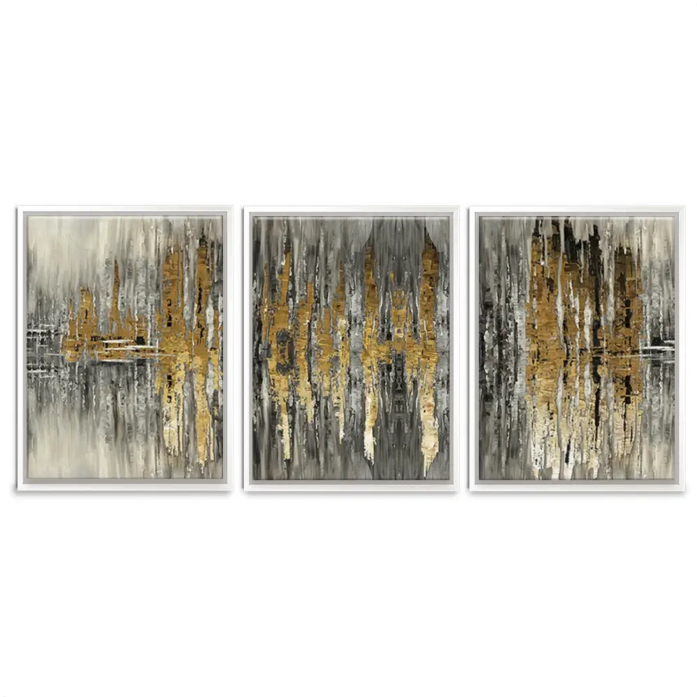 Abstract Sound Wave Trio Canvas Print Abstract Sound Wave Trio Canvas Print wall art product Muzi pear studio / Shutterstock