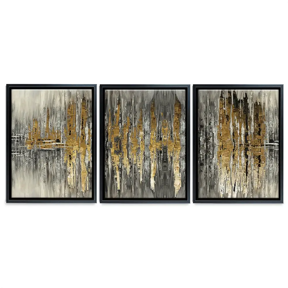 Abstract Sound Wave Trio Canvas Print Abstract Sound Wave Trio Canvas Print wall art product Muzi pear studio / Shutterstock