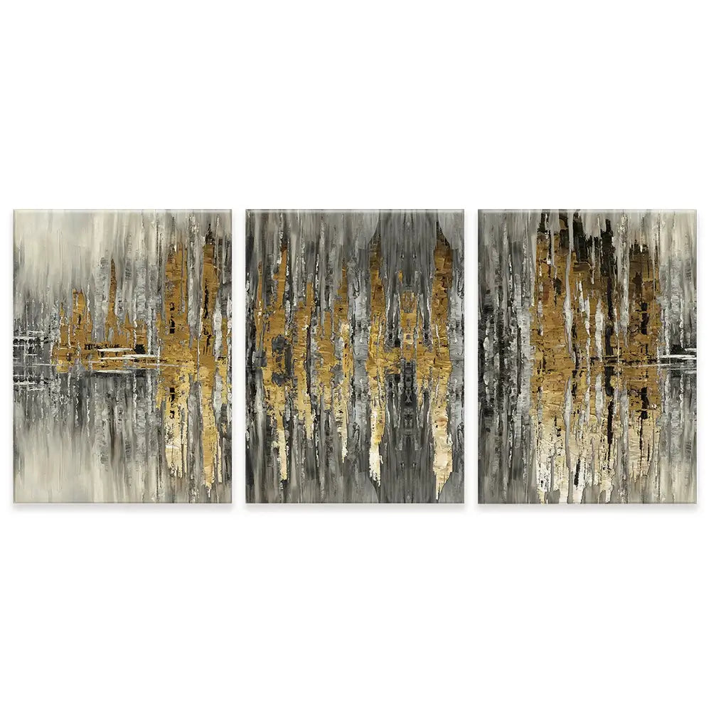 Abstract Sound Wave Trio Canvas Print Abstract Sound Wave Trio Canvas Print wall art product Muzi pear studio / Shutterstock