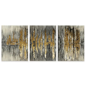 Abstract Sound Wave Trio Canvas Print Abstract Sound Wave Trio Canvas Print wall art product Muzi pear studio / Shutterstock